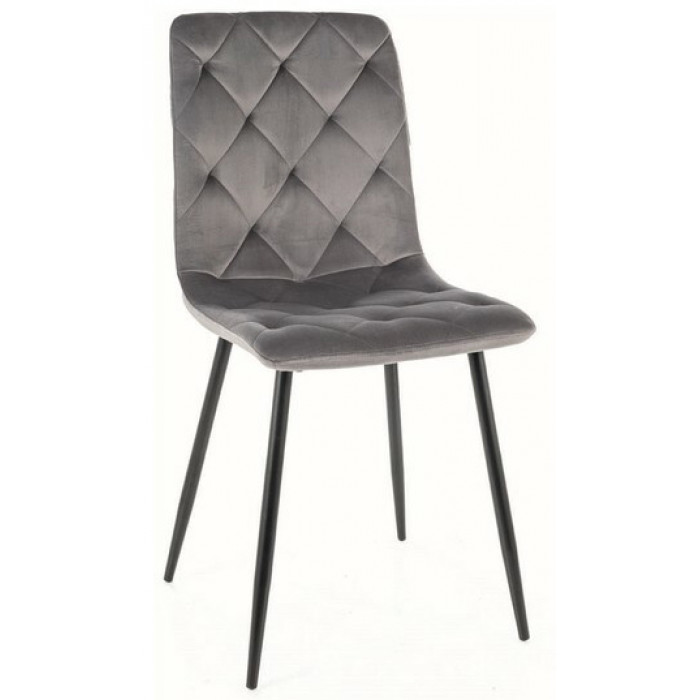 Стул Signal Jerry (Джерри) Velvet Bluvel 14 серый/черный