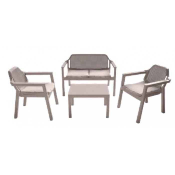 Набор садовой мебели Easy Comfort (диван, 2 кресла, стол) капучино
