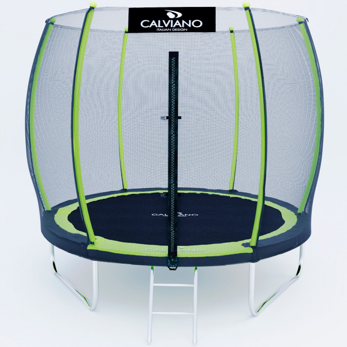 Батут с защитной сеткой Calviano 252 см - 8ft OUTSIDE master GREEN (зеленый)