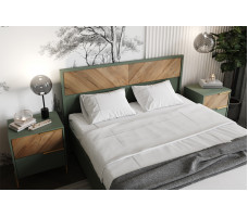 Кровать Siena LOZ160х200 160*200 с подъемным механизмом дымчатый зеленый/дуб вотан