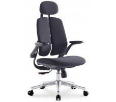 Кресло SitUp KWIN Black chrome (ткань Black/Black)