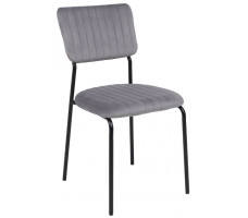 Стул AksHome Rain (Рейн) серый велюр HLR-20/черный