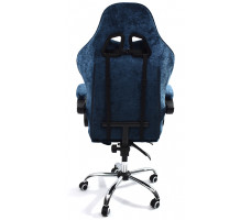 Вибромассажное кресло Calviano Nero blue plush ткань синий