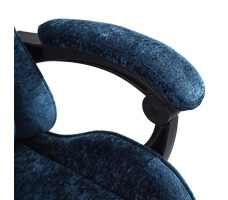 Вибромассажное кресло Calviano Nero blue plush ткань синий
