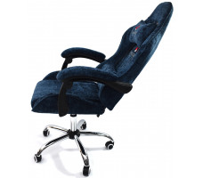 Вибромассажное кресло Calviano Nero blue plush ткань синий