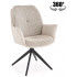 Стул поворотный Halmar K591 светло-серый/черный