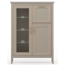 Тумба Classic KOM1W1D1B 95*40,5*133 глиняный серый (с подсветкой)