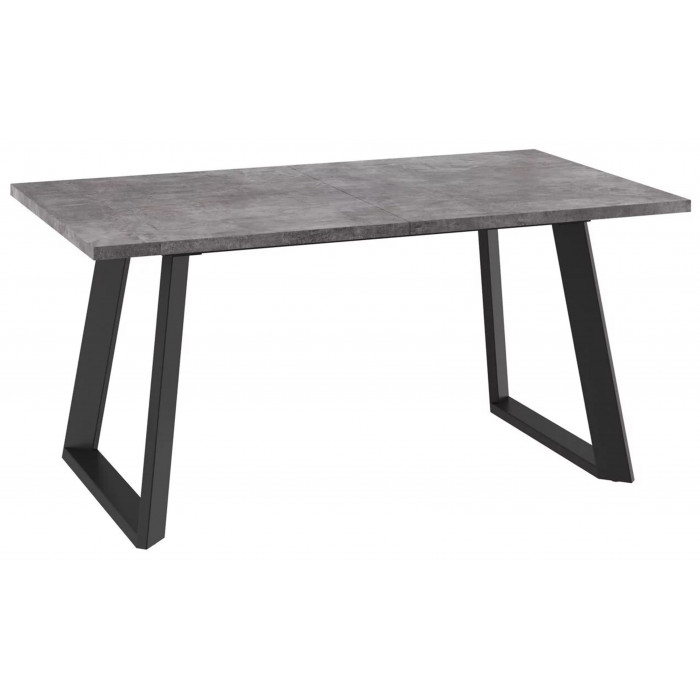 Стол раздвижной LOFT LUX-160 160(205)*90 дымчатая керамика/черный