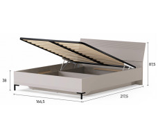 Кровать Domenica LOZ160х200 160*200 с подъемным механизмом глиняный серый