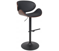 Стул барный AksHome ROCKER (Рокер) экокожа черный/черный