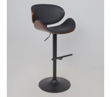 Стул барный AksHome ROCKER (Рокер) экокожа черный/черный