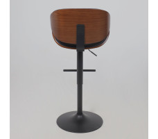 Стул барный AksHome ROCKER (Рокер) экокожа черный/черный