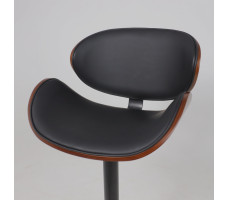 Стул барный AksHome ROCKER (Рокер) экокожа черный/черный