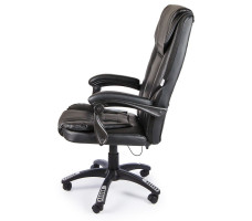 Вибромассажное кресло Calviano 1587 экокожа черный