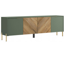 Тумба Siena RTV4D 197*41*65 дымчатый зеленый/дуб вотан