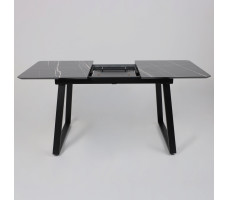 Стол AV 1208 HPL+МДФ 1200 (1600)*800 Черный тунис/черный