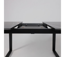 Стол AV 1208 HPL+МДФ 1200 (1600)*800 Черный тунис/черный