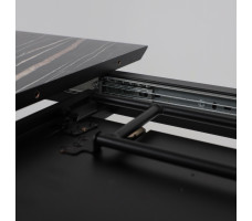 Стол AV 1208 HPL+МДФ 1200 (1600)*800 Черный тунис/черный