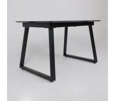 Стол AV 1208 HPL+МДФ 1200 (1600)*800 Черный тунис/черный