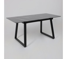 Стол AV 1208 HPL+МДФ 1200 (1600)*800 Черный тунис/черный