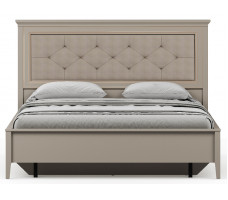 Кровать Classic LOZ160х200 М 160*200 глиняный серый (с металлическим основанием) с мягким изголовьем