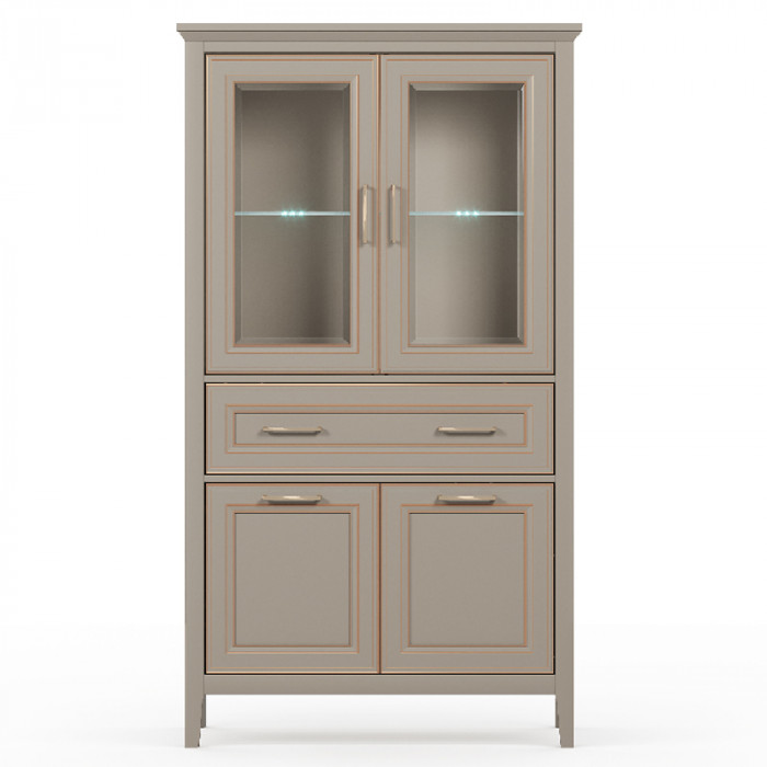 Шкаф Classic REG2W2D1S/170 95*40.5*170 глиняный серый (с подсветкой)