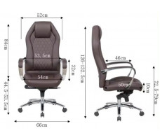 Кресло SitUp APOLLO chrome (экокожа Dark Brown/Dark Brown)