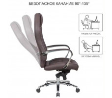 Кресло SitUp APOLLO chrome (экокожа Dark Brown/Dark Brown)