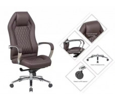 Кресло SitUp APOLLO chrome (экокожа Dark Brown/Dark Brown)