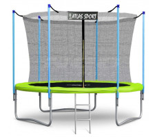 Батут Atlas Sport 183 см с внутренней сеткой зеленый