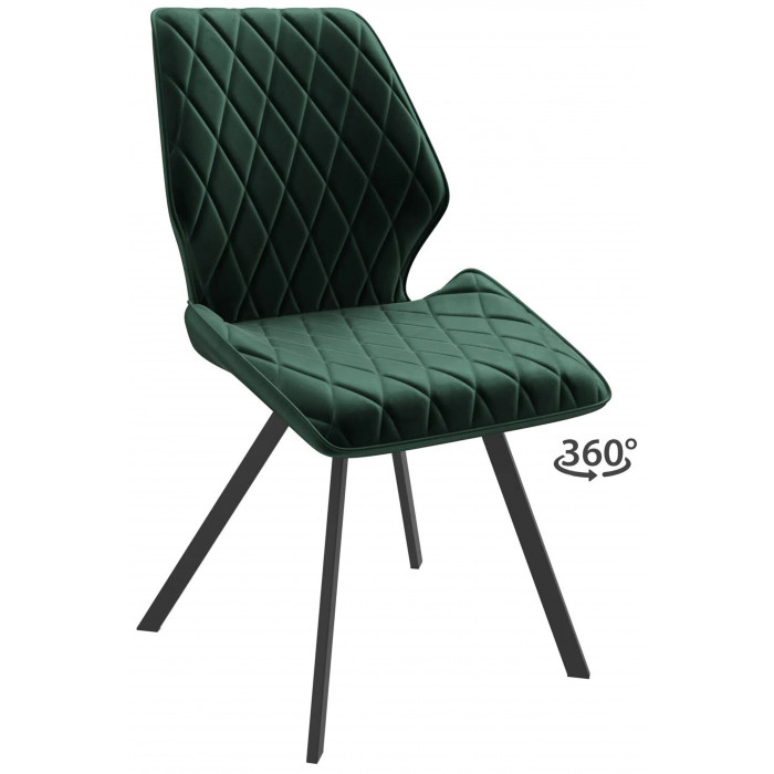 Стул поворотный Rafael-R d13 dark green lux/черный