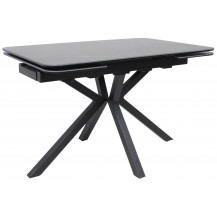 Стол РЕЙН NEW 1200(1840)*800 камень черный Greys Black/черный матовый Стол РЕЙН NEW 1200(1840)*800 камень черный Greys Black/черный матовый