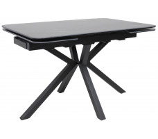 Стол РЕЙН NEW 1200(1840)*800 камень черный Greys Black/черный матовый