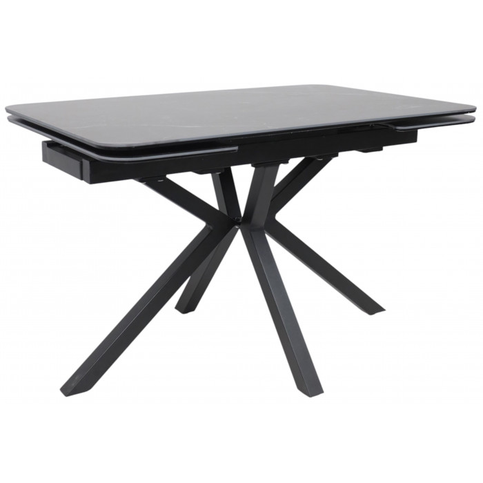 Стол РЕЙН NEW 1200(1840)*800 камень черный Greys Black/черный матовый