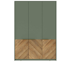 Шкаф трехстворчатый Siena SZF3D 147*60*210 дымчатый зеленый/дуб вотан
