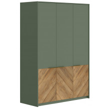 Шкаф трехстворчатый Siena SZF3D 147*60*210 дымчатый зеленый/дуб вотан