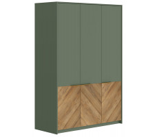 Шкаф трехстворчатый Siena SZF3D 147*60*210 дымчатый зеленый/дуб вотан