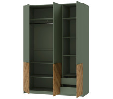 Шкаф трехстворчатый Siena SZF3D 147*60*210 дымчатый зеленый/дуб вотан