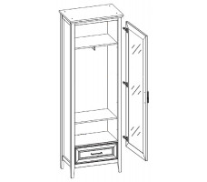 Шкаф Classic SZF1L1S 69*40.5*203 глиняный серый