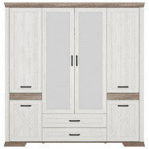 Шкаф Marselle SZF6D2S 218*61*221.5 ясень снежный/дуб сонома темный