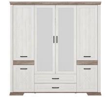 Шкаф Marselle SZF6D2S 218*61*221.5 ясень снежный/дуб сонома темный