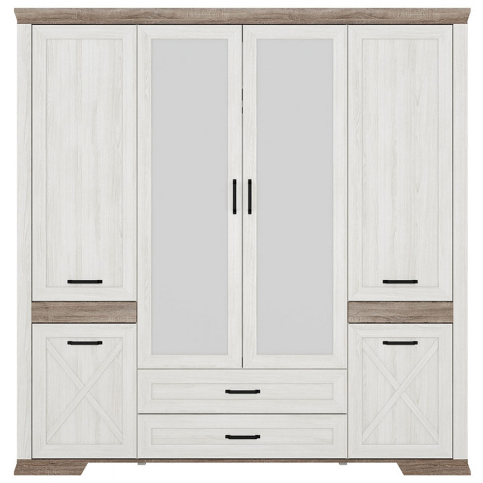 Шкаф Marselle SZF6D2S 218*61*221.5 ясень снежный/дуб сонома темный