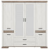 Шкаф Marselle SZF6D2S 218*61*221.5 ясень снежный/дуб сонома темный