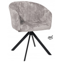 Стул поворотный SHELLY-R 360 m04 GREY BEIGE LUX/черный