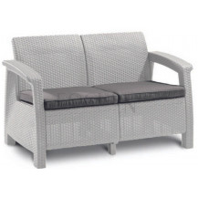Скамья двухместная CORFU II LOVE SEAT белый