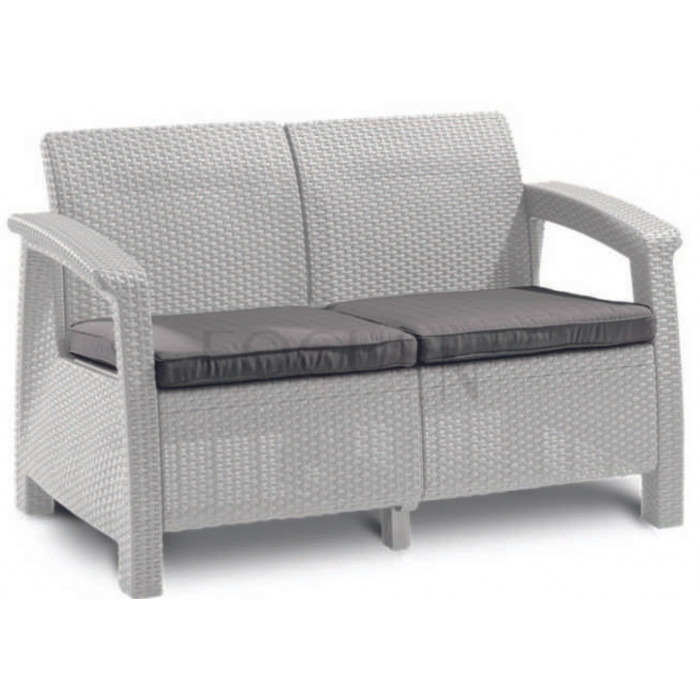 Скамья двухместная CORFU II LOVE SEAT белый