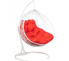 Подвесное кресло-кокон BiGarden Gemini White (Джемини) красная подушка