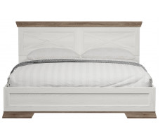 Кровать Marselle LOZ160х200_S М 160*200 ясень снежный/дуб сонома темный (с металлическим основанием)
