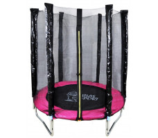 Батут Atlas Sport 140 см (4.5ft) на эластичных ремнях розовый