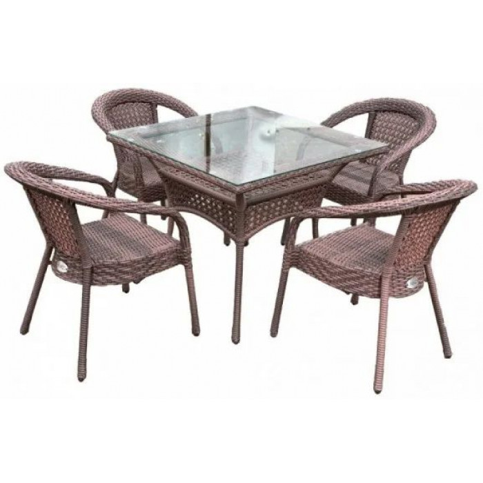 Комплект садовой мебели Aiko Deco 4 с квадратным столом